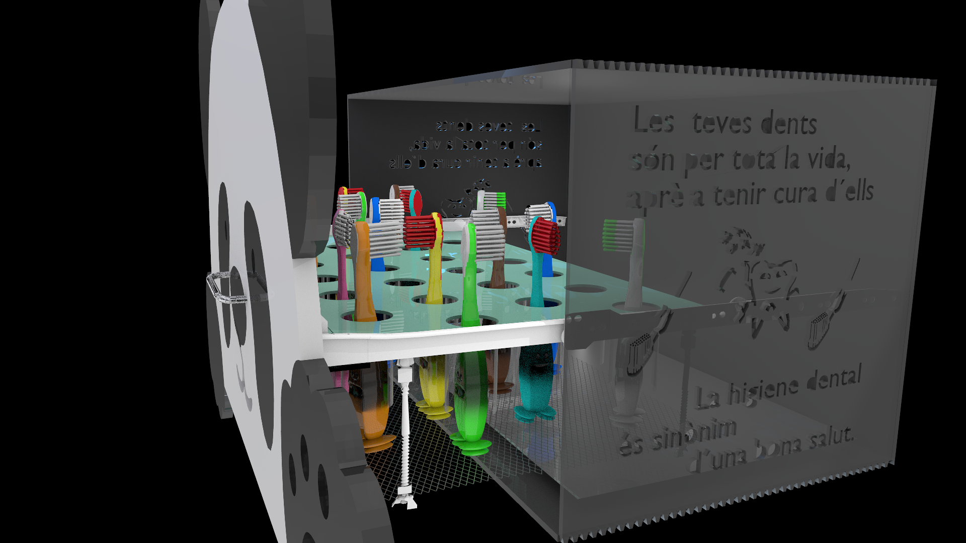 Toothbrush Holder - Panda Design - For Schools and Daycares