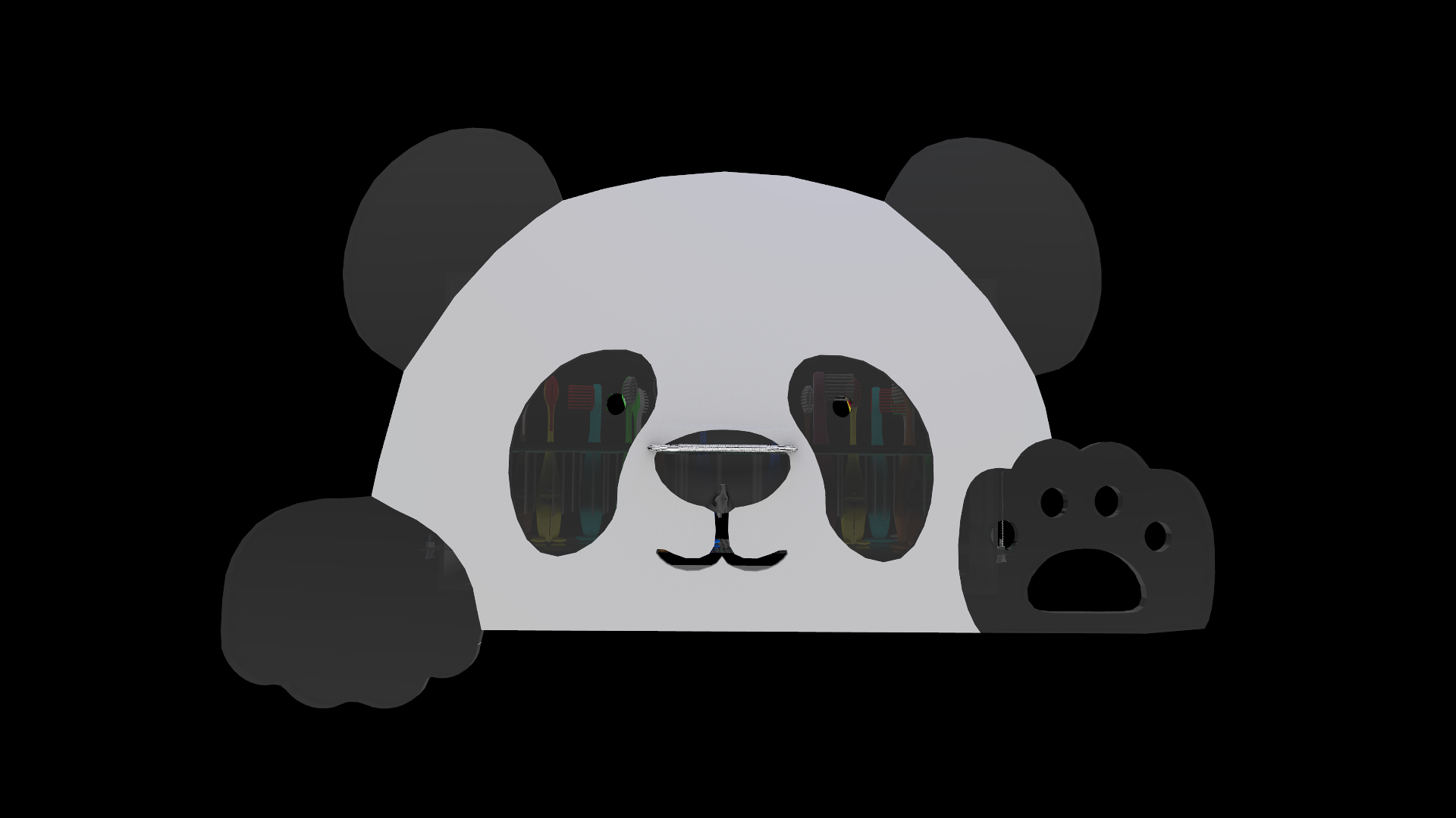 Toothbrush Holder - Panda Design - For Schools and Daycares